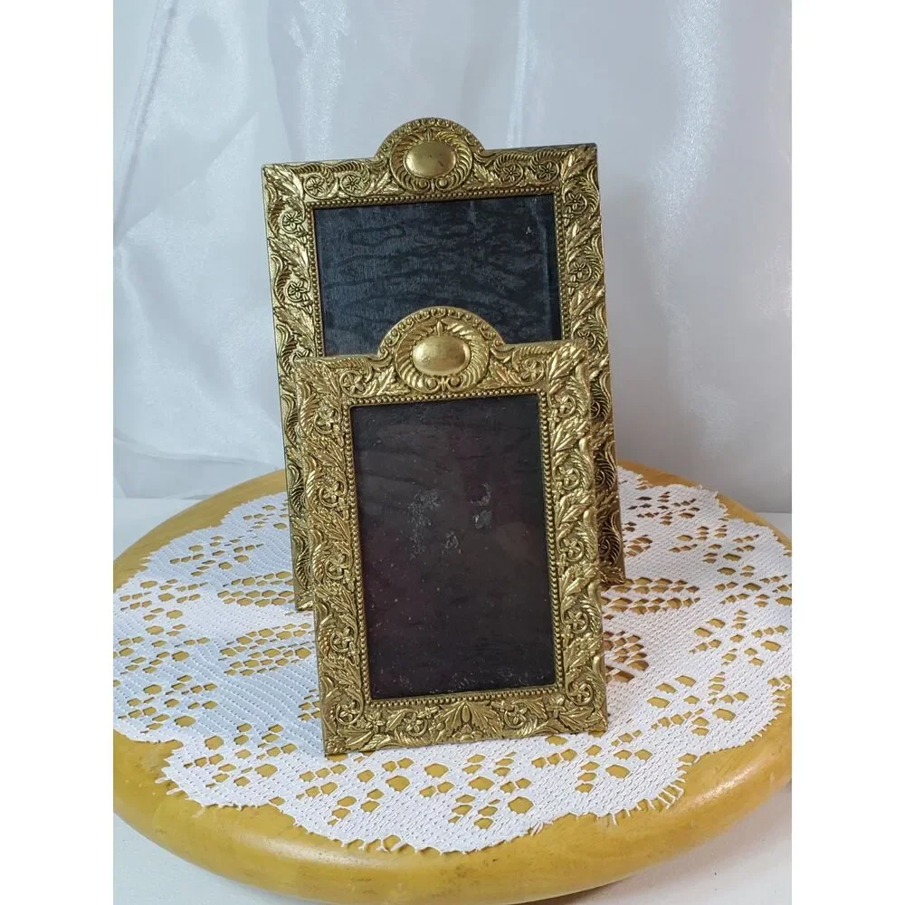 Vintage or Antique Style Ornate Gold Colored Picture Frames 2 in the set